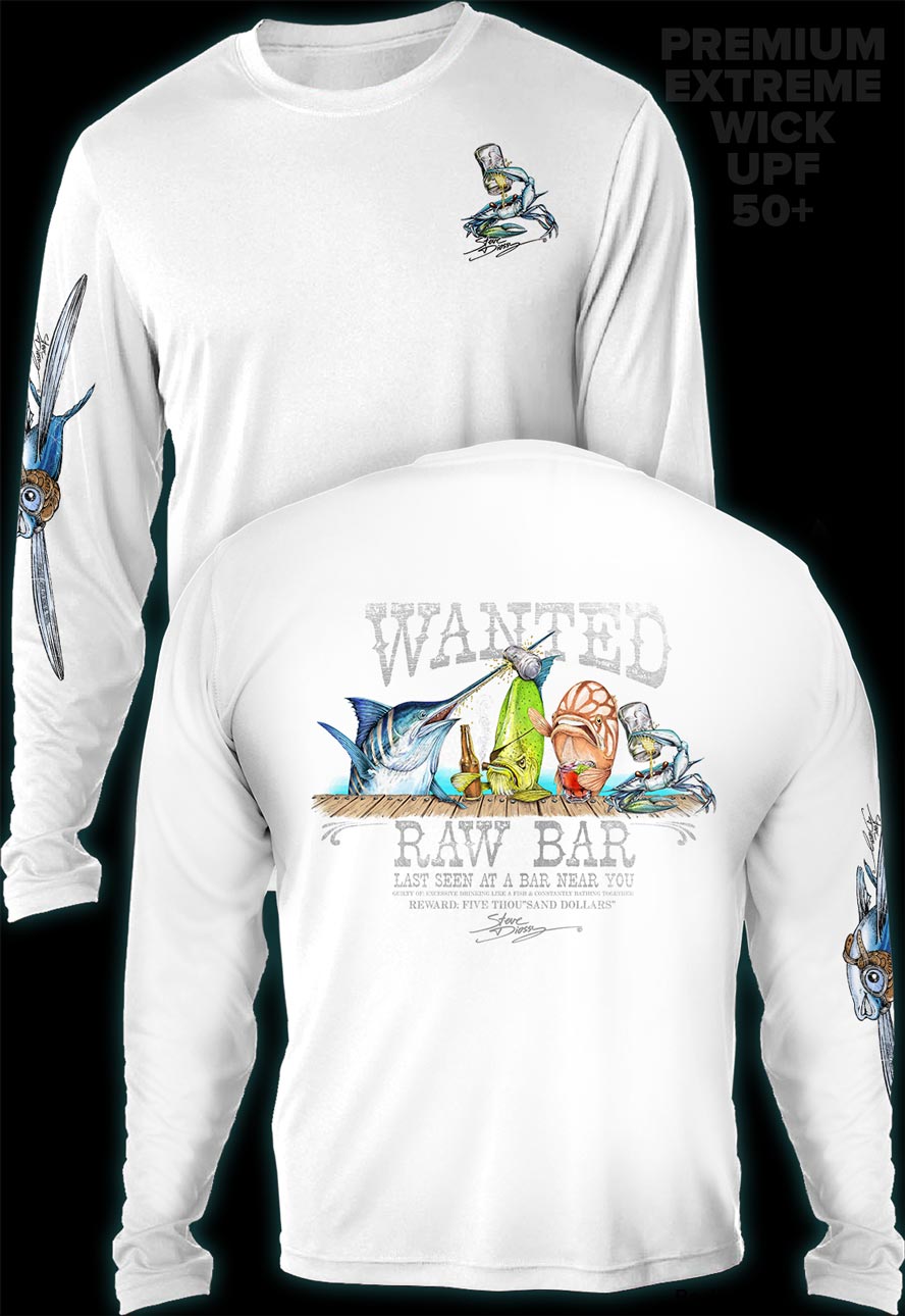 "Raw Bar" Men's Extreme Wick Long Sleeve Performance Shirt ᴜᴘꜰ-ᴛᴇᴇ